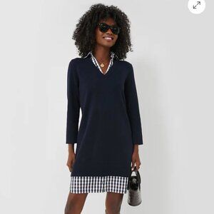 Draper James Wool and Cotton Combo Sweaterdress Size Small Preppy Classic